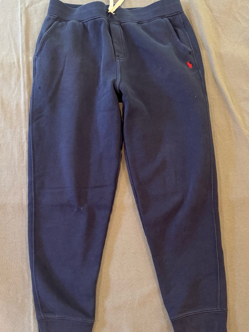 Polo by Ralph Lauren Boys Navy Sweatpants with Red Pony Embroidery School Casual - Picture 3 of 7